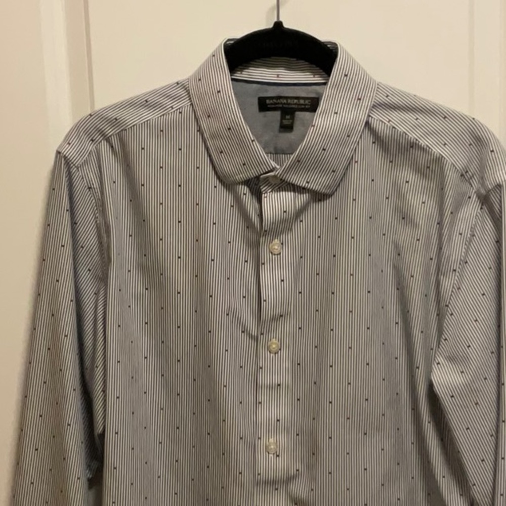 Banana republic, dress shirt, size medium, non-iron tailored, slim fit
